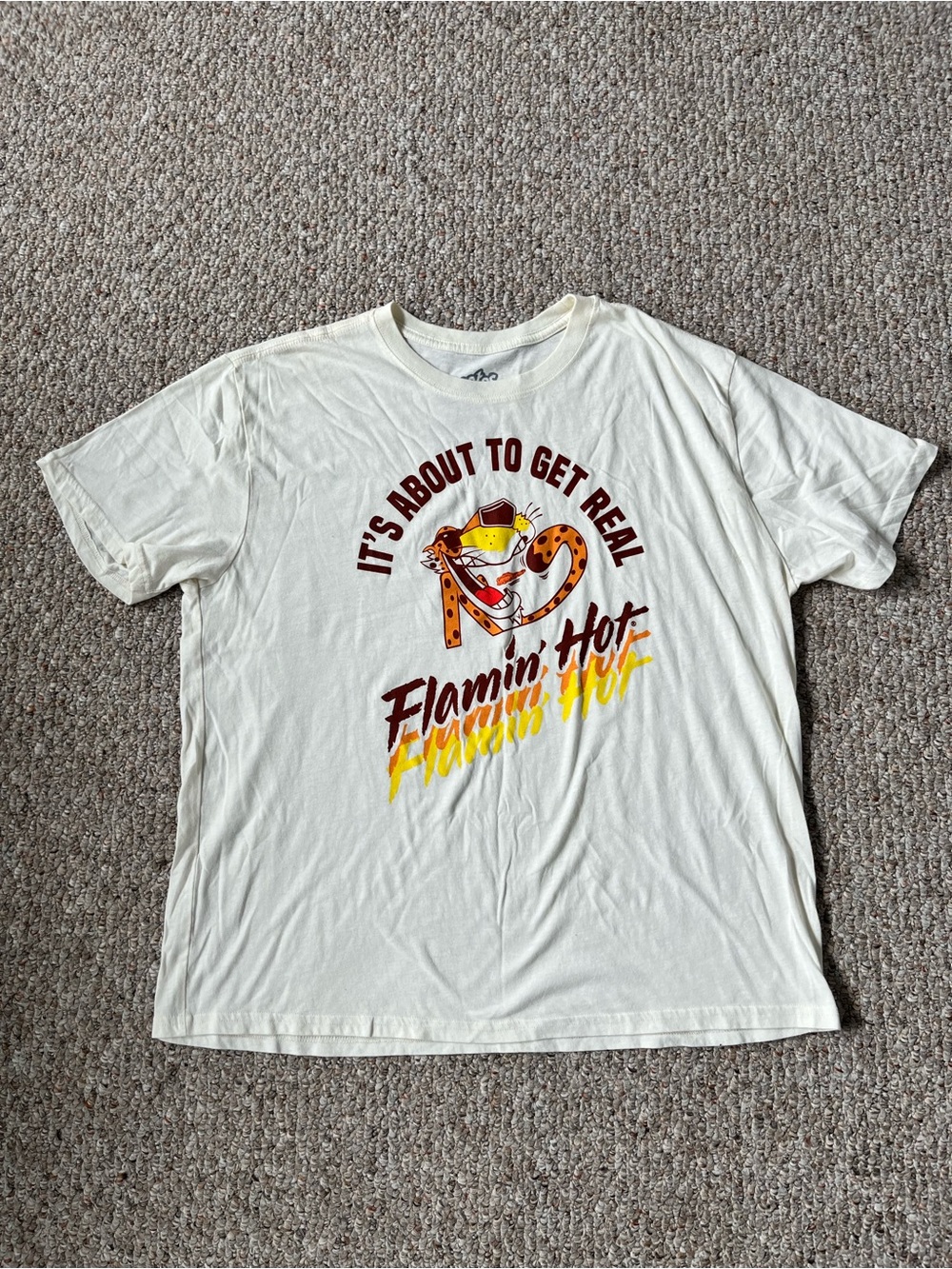 Cheetos Flamin' Hot Cat Tee with Graphic in a size XL